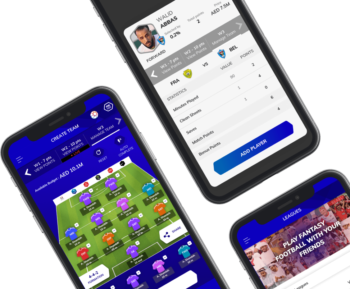 season-long football fantasy web design & mobile application by Vinfotech