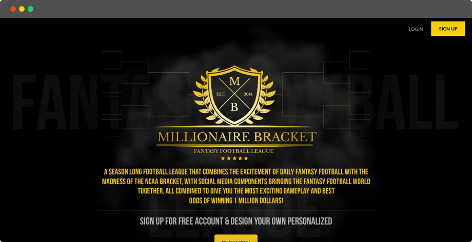 US season-long fantasy football web design and development by Vinfotech