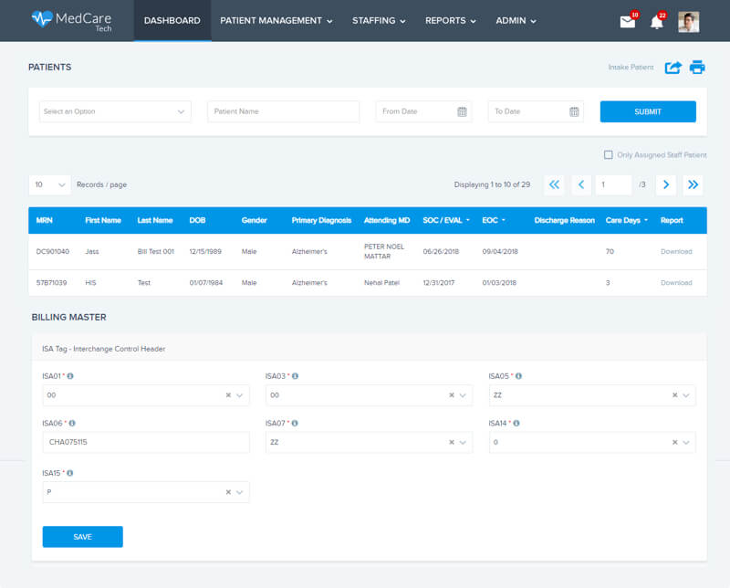 Billing and claims management