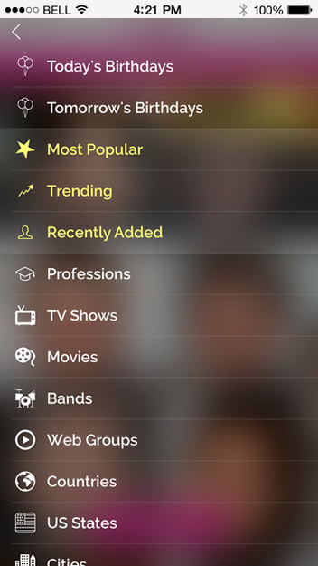 Celebrities Birthdays Website Redesigned