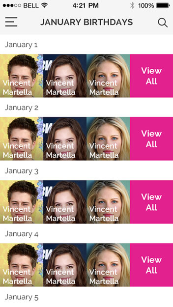 Celebrities Birthdays Website Redesign
