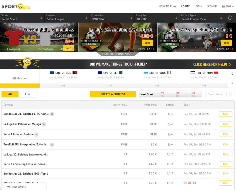 Create a Fantasy Football Website for European fans by Vinfotech