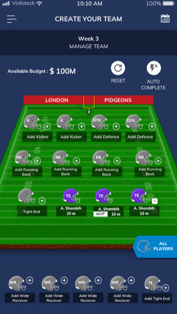 create your own team by vinfotech
