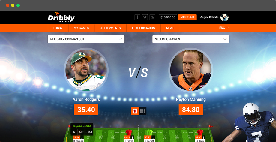daily fantasy football software for NFL,NBA,Soccer & MLB by Vinfotech
