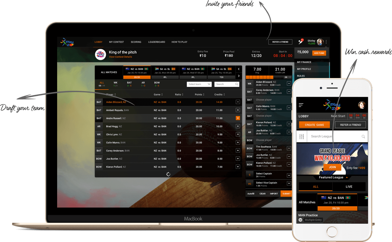 Fantasy Cricket Web Designing in India