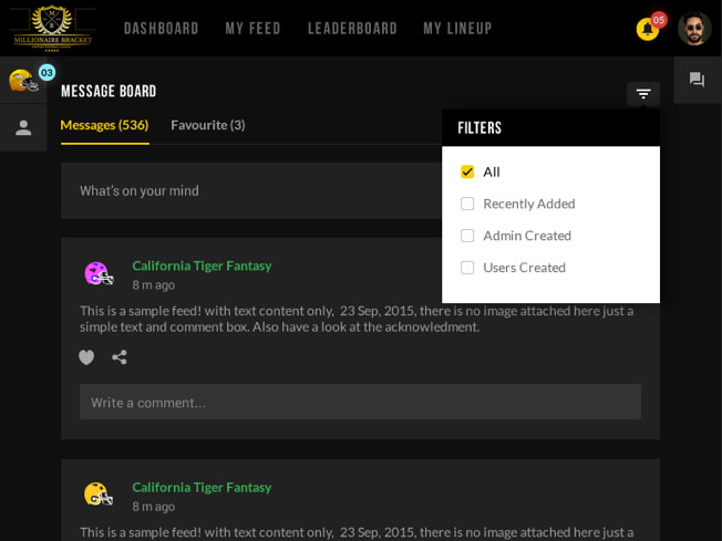 Fantasy football platform design and development by Vinfotech