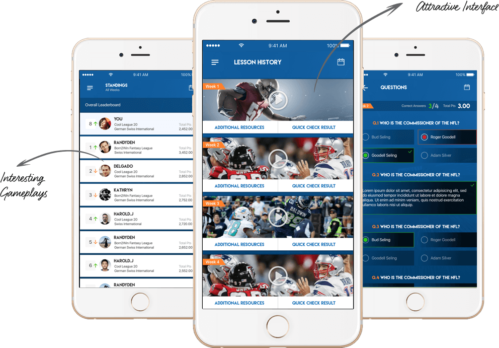 Fantasy Football Website Design for Math Improvement by Vinfotech