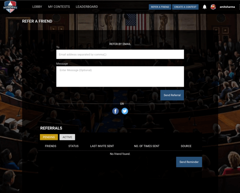 Fantasy politics Website Design for American Users by Vinfotech