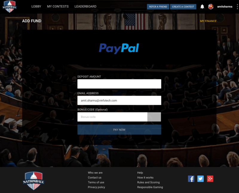 Fantasy politics Website Development for American Users by Vinfotech