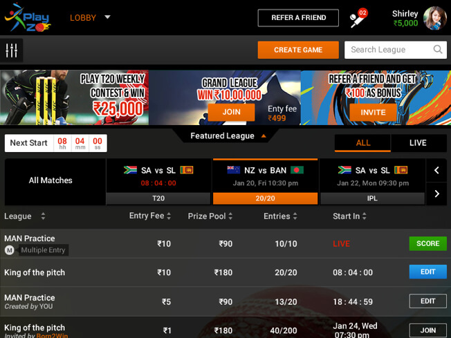 leading Indian daily fantasy cricket software for ipl by Vinfotech