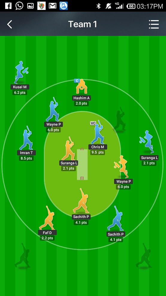 Lineup With Table and Field View