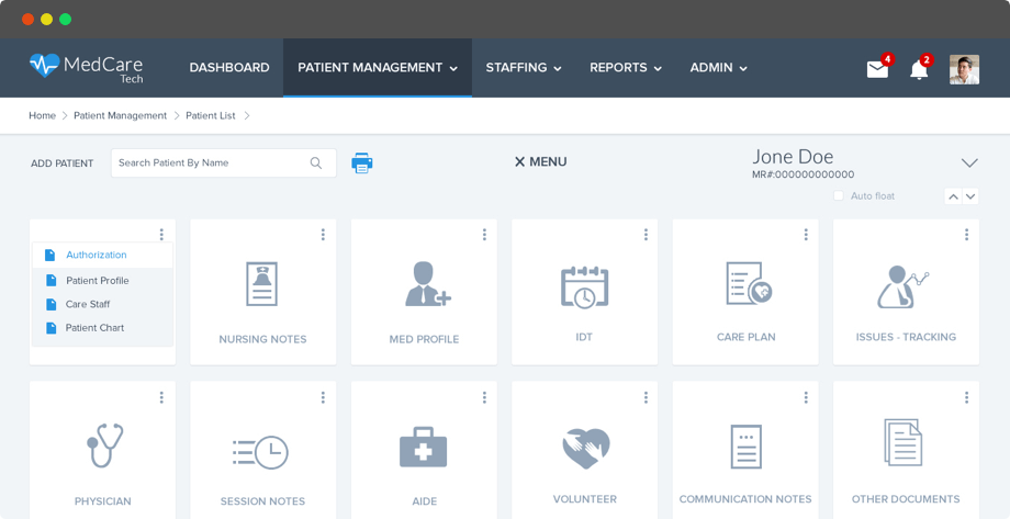 Medcare Tech -EMR  for Hospice with Billing and Reporting Capabilities

