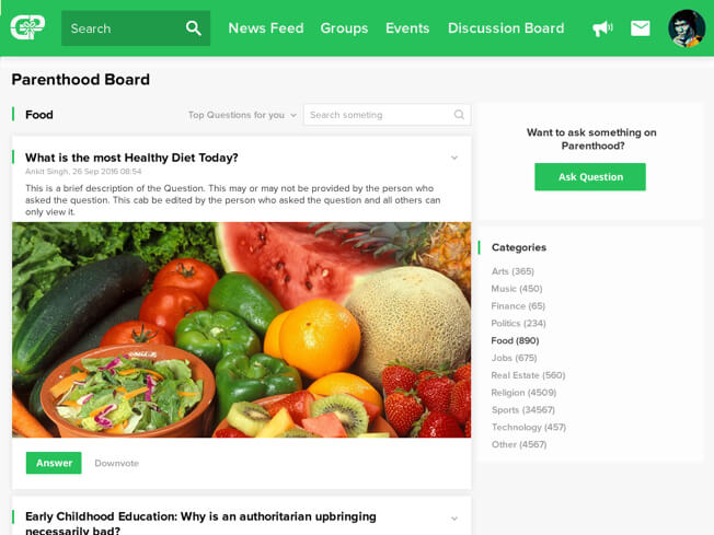 Niche social network application for interest groups
