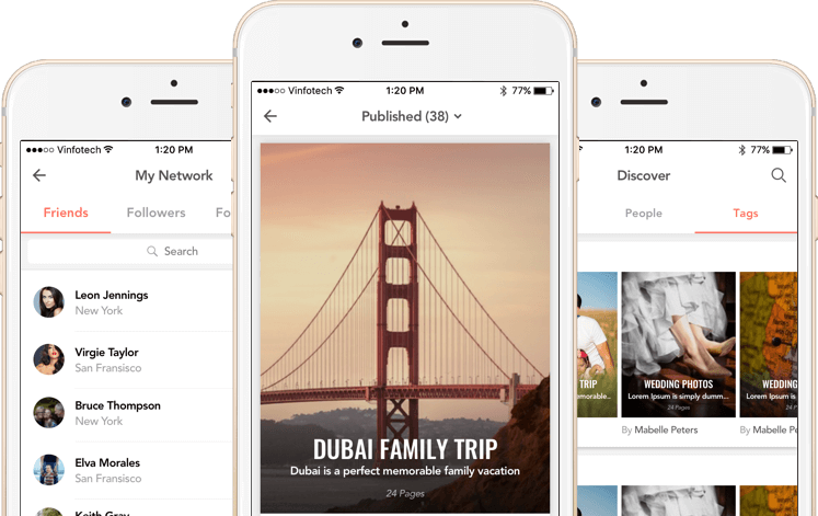 Photo Sharing Social Network App Design in USA