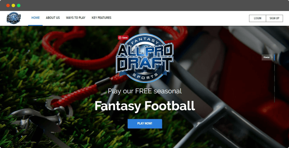 Season Long Fantasy Web Design in Canada