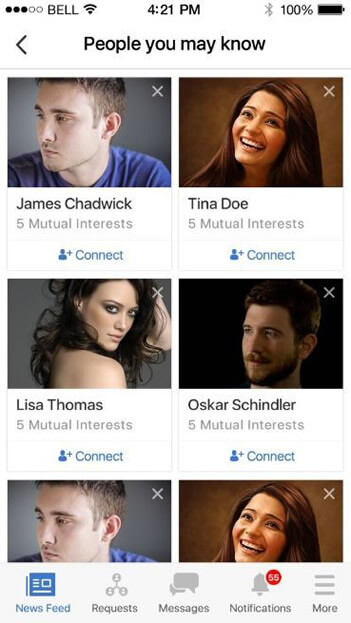 Social Network Profile and Connecting