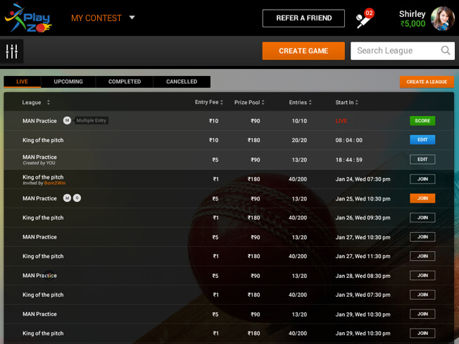 White Label Daily Fantasy Cricket Software Development by Vinfotech