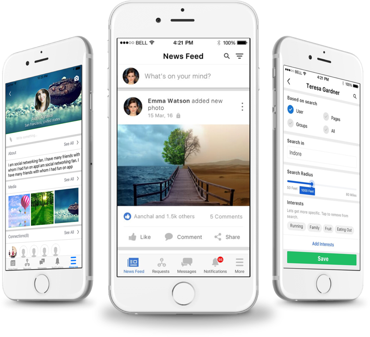 Mobile Social Network App by Vinfotech