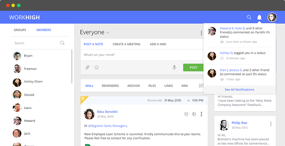 WorkHigh - Collaborative Communication Tool