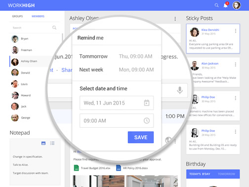 WorkHigh Enterprise Collaboration Tool - Wiki Listing